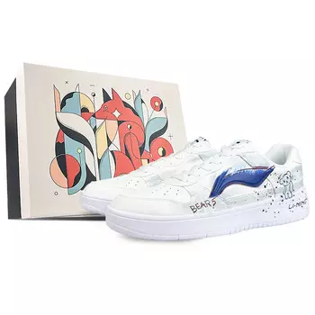 Кроссовки LINING Pontoon Boats Skateboarding Shoes Women's Low-top Blue, белый