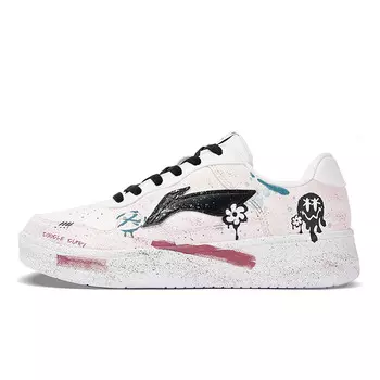 Кроссовки LINING Pontoon Boats Skateboarding Shoes Women's Low-top Pink/white, белый