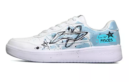 Кроссовки LINING Pontoon Boats Skateboarding Shoes Women's Low-top White/Blue, белый