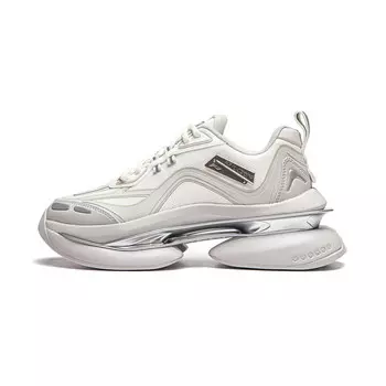 Кроссовки LiNing Project* Lifestyle Shoes Women's Low-top Milky White/wind Chime Grey, белый/серый