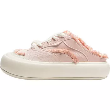 Кроссовки LiNing Puff Mule Lifestyle Shoes Women's Low-top Peach, Orange, Pink, Corn, White., розовый
