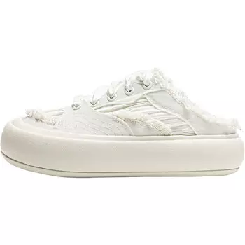 Кроссовки LiNing Puff Mule Lifestyle Shoes Women's Low-top Milky White, слоновая кость