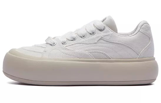 Кроссовки LiNing Puff Platform Lifestyle Shoes Women's Low-top Off-white, цвет Off White