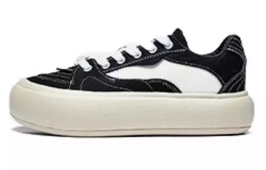 Кроссовки LiNing Puff Platform Lifestyle Shoes Women's Low-top Black/off-white, черный/бежевый