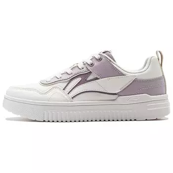 Кроссовки LINING Qingyun Lifestyle Shoes Women's Low-top Cloud White/lotus Pink Purple, фиолетовый
