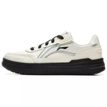 Кроссовки LINING Qingyun Skateboarding Shoes Women's Low-top Beige/Black, бежевый/черный