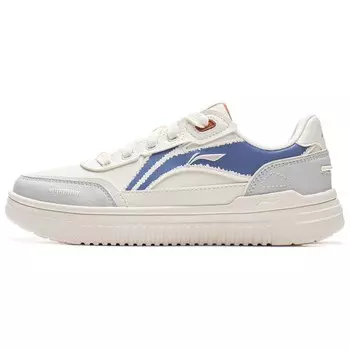 Кроссовки LINING Qingyun Skateboarding Shoes Women's Low-top White/Blue, белый/синий