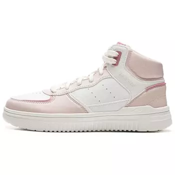 Кроссовки LINING Qingyun Skateboarding Shoes Women's High-top Champagne White/Silence Purple, фиолетовый