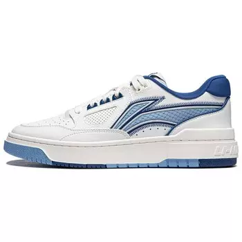 Кроссовки LINING Rookie Skateboarding Shoes Men Low-top Milky White/Aurora Blue/Deep Sail Blue, синий