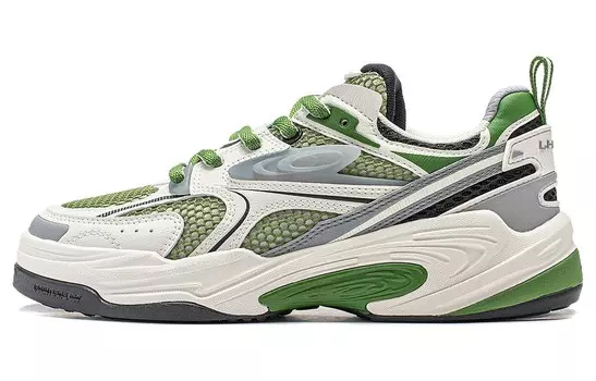 Кроссовки LINING Shining Star 2 Lifestyle Shoes Women's Low-top White/green, зеленый