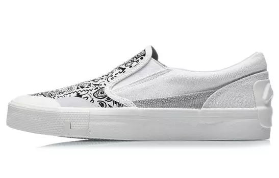 Кроссовки LiNing Skateboard Shoes Women's Low-Top White, белые