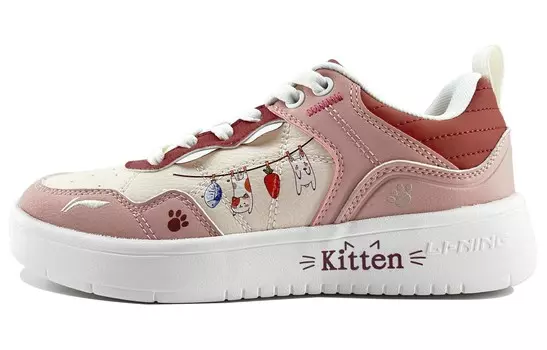 Кроссовки LINING Skateboard Shoes Women's Low-Top White