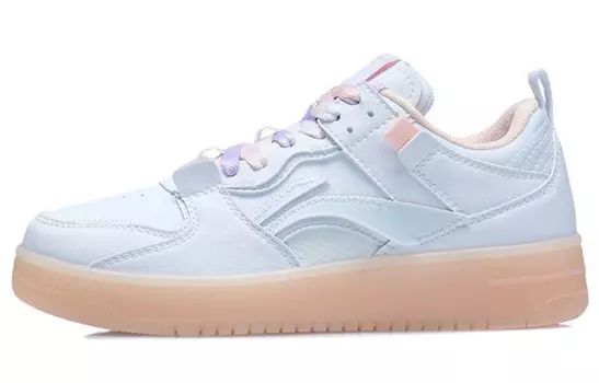 Кроссовки LINING Skateboard Shoes Women's Low-Top Standard White, белые