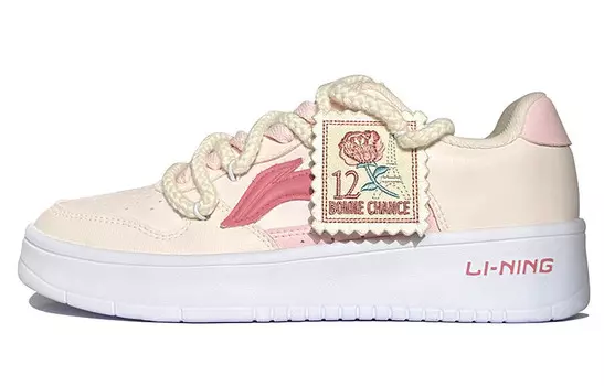 Кроссовки LINING Skateboard Shoes Women's Low-Top White, белые Lining