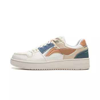 Кроссовки LINING Skateboarding Shoes Men Low-top White, Brown, Blue, голубой