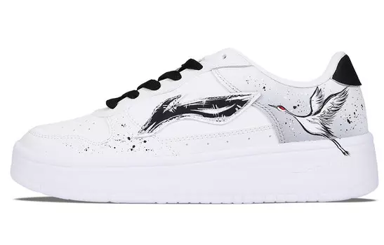 Кроссовки LINING Skateboarding Shoes Men Low-top White, белый