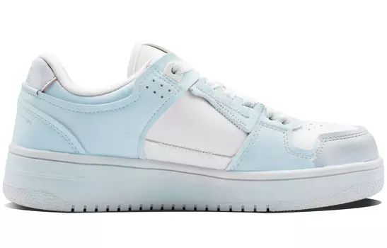 Кроссовки LINING Skateboarding Shoes Men Low-top White/gray, голубой
