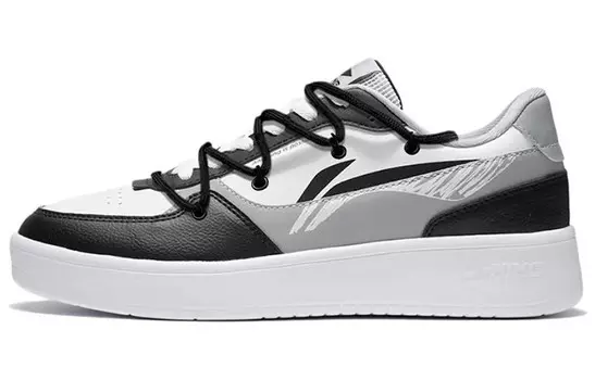 Кроссовки LINING Skateboarding Shoes Men Low-top Gray, черный