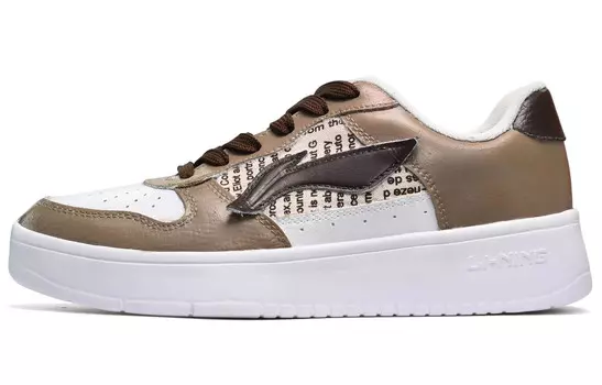 Кроссовки LINING Skateboarding Shoes Men Low-top Light Khaki, хаки