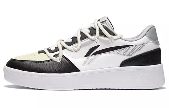 Кроссовки LINING Skateboarding Shoes Men Low-top Black, цвет Off White