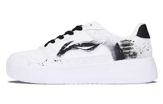 Кроссовки LINING Skateboarding Shoes Men Low-top White, белый