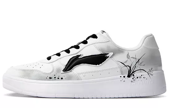 Кроссовки LINING Skateboarding Shoes Men Low-top Black/white, черный/белый