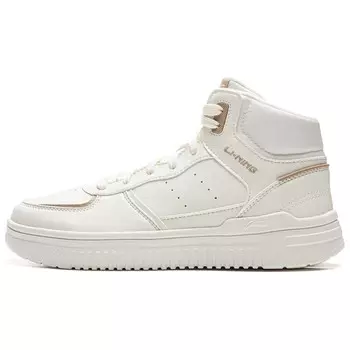 Кроссовки LINING Skateboarding Shoes Women's High-top Mist White, белый