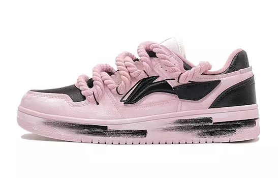 Кроссовки LINING Skateboarding Shoes Women's Low-top Pink/Black, розовый