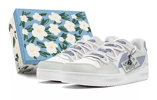 Кроссовки LINING Skateboarding Shoes Women's Low-top Gray, светло-фиолетовый