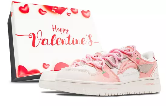 Кроссовки LINING Skateboarding Shoes Women's Low-top Pink, белый