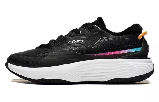 Кроссовки LINING SOFT WARM Lifestyle Shoes Men Low-top, черный/оранжевый