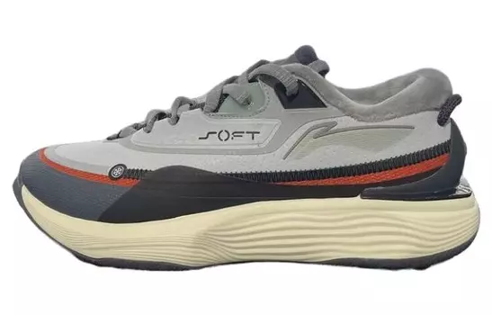 Кроссовки LINING SOFT WARM Lifestyle Shoes Men Low-top, серый/черный