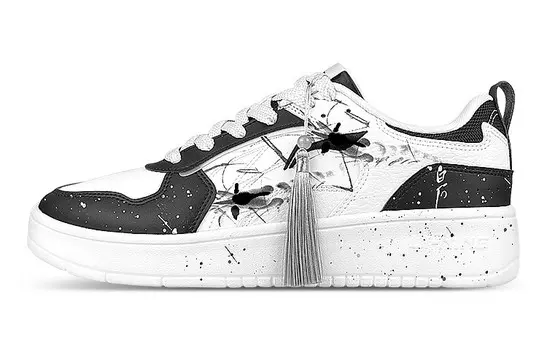 Кроссовки LINING Spike Years Skateboard Shoes Men Low-Top White Black