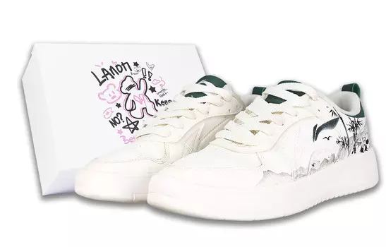 Кроссовки LINING Spike Years Skateboarding Shoes Men Low-top White, белый
