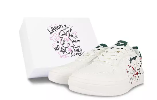 Кроссовки LINING Spike Years Skateboarding Shoes Men Low-top White, белый