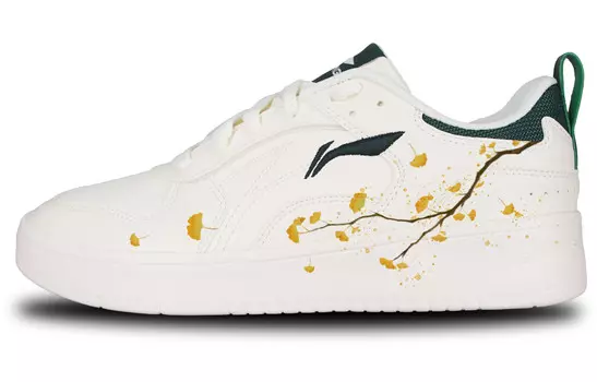 Кроссовки LINING Spike Years Skateboarding Shoes Men Low-top Yellow, белый