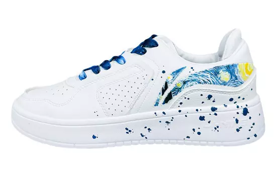 Кроссовки LINING Sports Life Collection Skateboarding Shoes Men Low-top Blue, белый