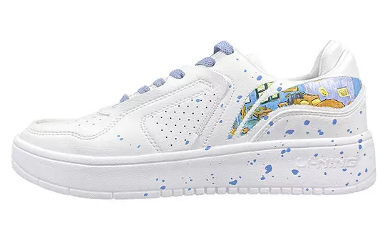 Кроссовки LINING Sports Life Collection Skateboarding Shoes Men Low-top Blue-violet, белый