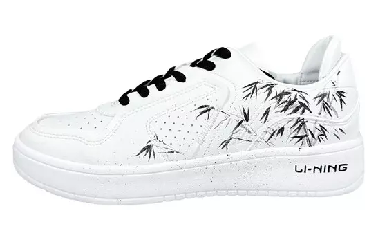 Кроссовки LINING Sports Life Collection Skateboarding Shoes Men Low-top Black, белый