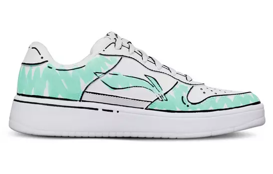 Кроссовки LINING Sports Life Collection Skateboarding Shoes Men Low-top White/Green, белый