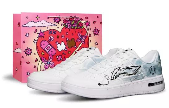 Кроссовки LINING Sports Life Collection Skateboarding Shoes Men Low-top White/Blue, белый