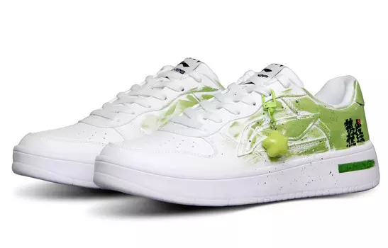 Кроссовки LINING Sports Life Collection Skateboarding Shoes Men Low-top White/Green, белый