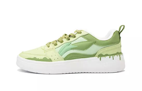 Кроссовки LINING Sports Life Collection Skateboarding Shoes Women's Low-top Green/white, зеленый