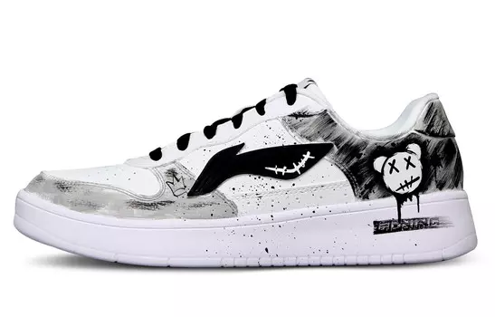 Кроссовки LINING Sports Life Collection Skateboarding Shoes Women's Low-top White/Black, белый