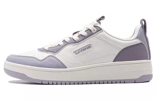 Кроссовки LINING Star Sugar Skateboarding Shoes Women's Low-top Purple/White, сиреневый/фиолетовый/белый