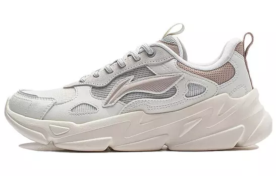 Кроссовки LINING Stream Fireflies Lifestyle Shoes Women's Low-top White/Gray, белый/серый