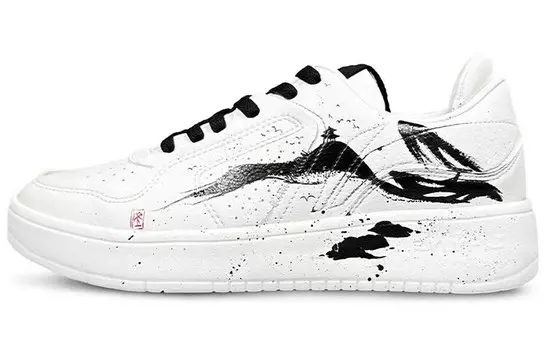 Кроссовки LINING Street Player Skateboarding Shoes Men Low-top Black, белый