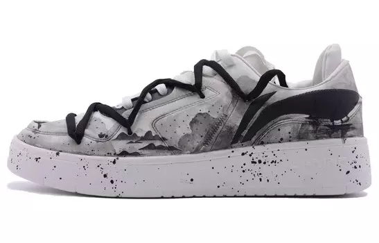 Кроссовки LINING Street Player Skateboarding Shoes Men Low-top White, черный