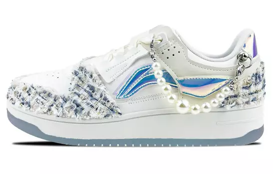 Кроссовки LINING Tianji Series Skateboard Shoes Women's Low-Top White Blue
