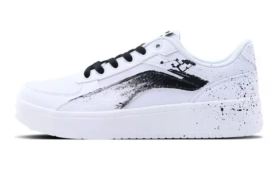 Кроссовки LINING Tianji Series Skateboarding Shoes Men Low-top Black, белый